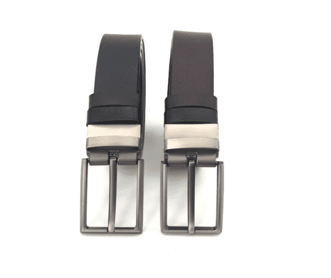 Double Sided Cow Leather Belt RD112 BLACK & BROWN