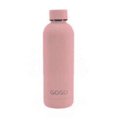 GOGO Matt Metal Water Bottle Pink