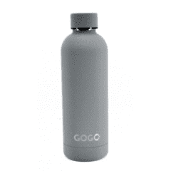 GOGO Matt Metal Water Bottle Grey